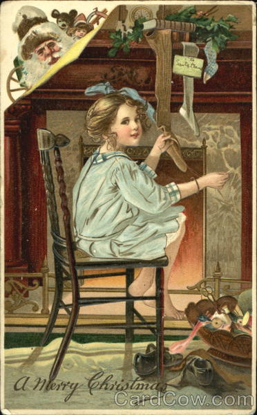 Santa excited with the preparation Santa Claus