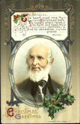 John Greenleaf Whittier Christmas Postcard Postcard