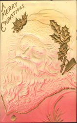 Embossed Santa with Gold Accents Postcard