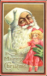 Smiling Sanda with toy Postcard