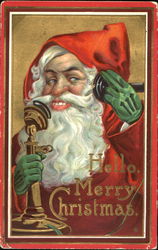 Santa Makes a Phone Call Postcard