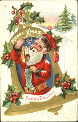 Santa with shoes Santa Claus Postcard Postcard