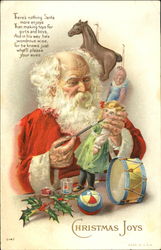 Santa Painting Toys Santa Claus Postcard Postcard