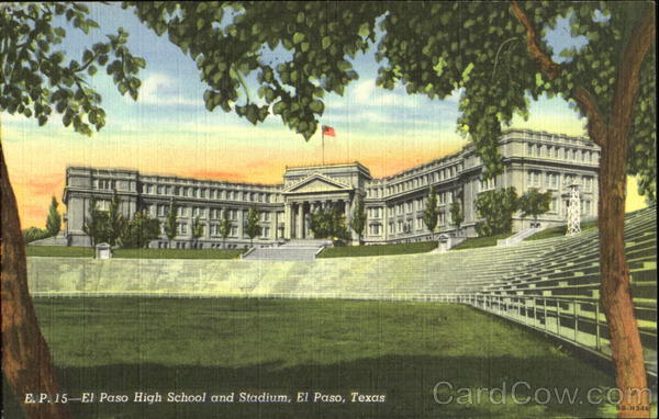 El Paso High School And Stadium Texas