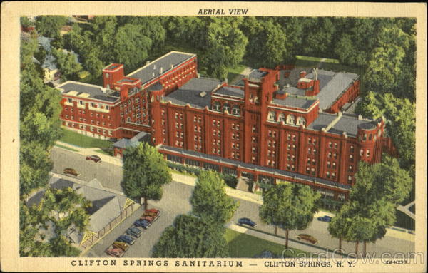 Aerial View Clifton Springs Sanitarium New York