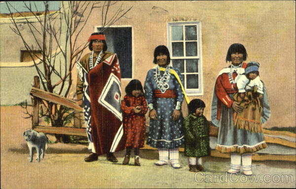 Indian Pueblo Family New Mexico Native Americana