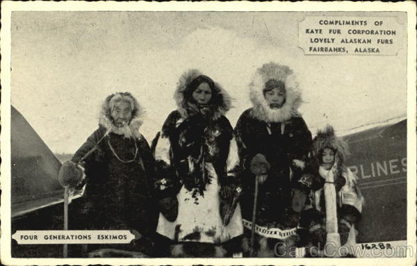 Four generations of Eskimos Native Americana
