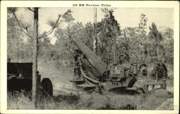 240mm Howitzer Firing Military