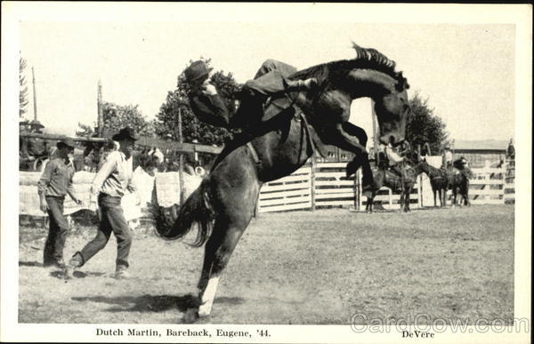 Dutch Martin Bareback Eugene Oregon Rodeos