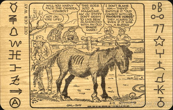 Out Our Way Gal-Shy Comic, Funny