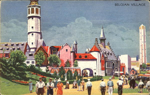 Belgian Village - A Century of Progress - 1933 International Exposition Chicago Illinois
