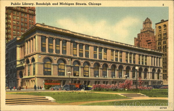 Public Library, Randolph and Michigan Streets Chicago Illinois