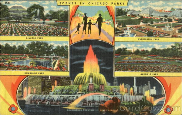 Scenes In Chicago Park Illinois