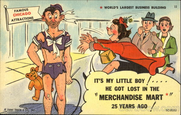 It's My Little Boy! He Got Lost In The Merchandise Mart 25 Years Ago! Chicago Illinois