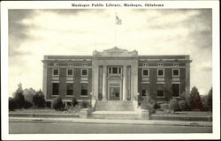 Muskogee Public Library Oklahoma Postcard Postcard