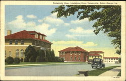 Fraternity Row, Louisiana State University Postcard