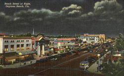 Beach Street At Night Postcard