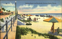 Bathing Beach And Boardwalk Postcard
