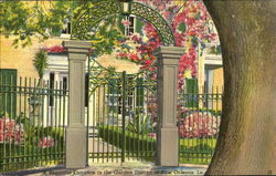A Beautiful Entrance In The Garden District Of New Orleans Postcard