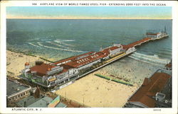 Airplane View Of World Famed Steel Pier, Airplane View of Postcard