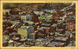 Air View Of Downtown St. Louis, MO Postcard Postcard