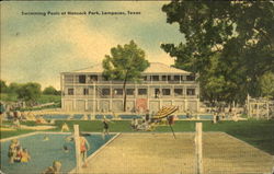 Swimming Pools At Hancock Park Postcard