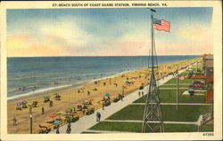 Beach South Of Coast Guard Station Virginia Beach, VA Postcard Postcard