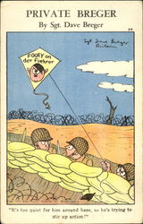 Private Breger - HItler Kite Comic Postcard Postcard