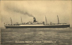 Panama Pacific Liner Mongolia Postcard