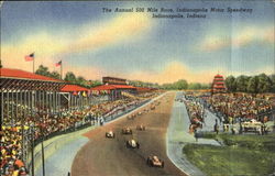 The Annual 500 Mile Race Indianapolis, IN Postcard Postcard