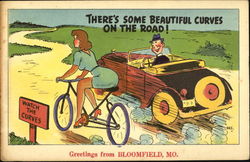There's Some Beautiful Curves On The Road! Bloomfield, MO Postcard Postcard