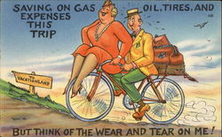 Saving on gas expenses this trip Postcard