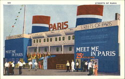 Streets Of Paris, Chicago World's Fair 1933 Postcard
