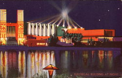 Electrical Building At Night - A Century of Progress International Exposition 1933 Postcard