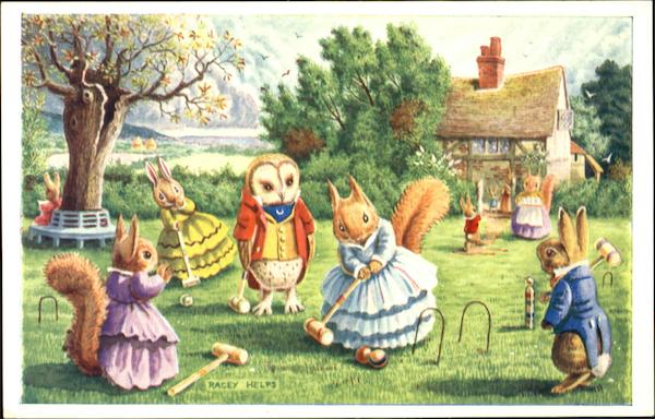 A Game of Croquet by Racey Helps Dressed Animals