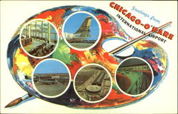 CHICAGO-O'HARE INTERNATIONAL AIRPORT Illinois Postcard Postcard