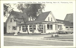 Johnstone's Coffee Shop, Real Home Cooking, Main St. Franconia, N.H Postcard