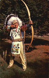 AN OLD MAN INDIAN SKILL Postcard
