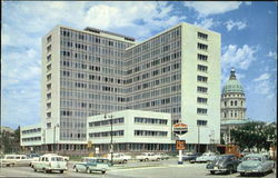 Beautiful New Kansas State Office Building Postcard