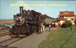 "Heart of Amishland" Stasburg Railroad Postcard