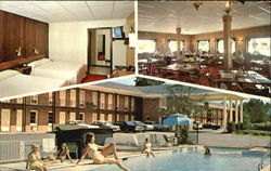 Colonial Manor Motel and Restaurant Postcard