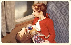 In Flight, Route of the Flagships American Airlines Postcard