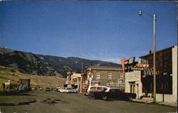 City Street of Gardiner, Montana Postcard