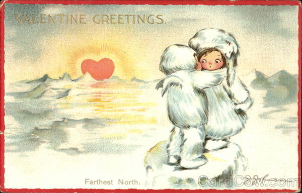 Two children dressed as escmo hugging