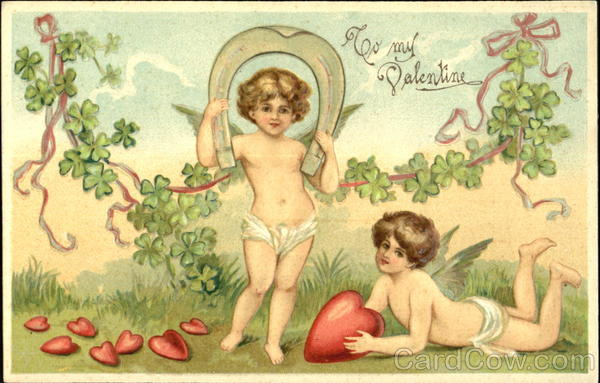 Cupid Holding a Horseshoe