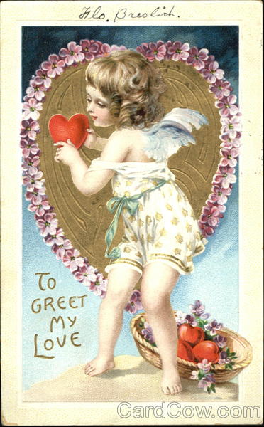 Cupid Holding a Heart