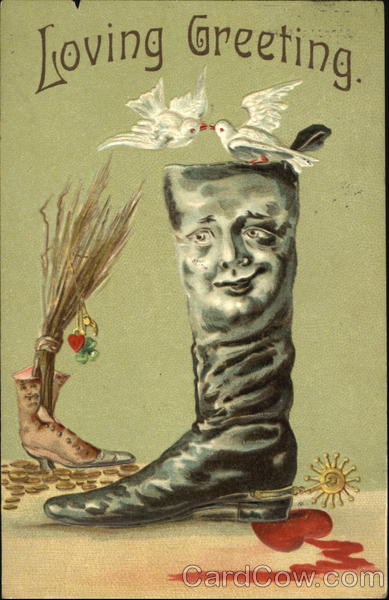 Man's Face on a Boot Comic