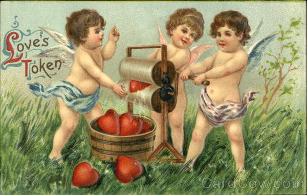 Cupid making Love Tokens