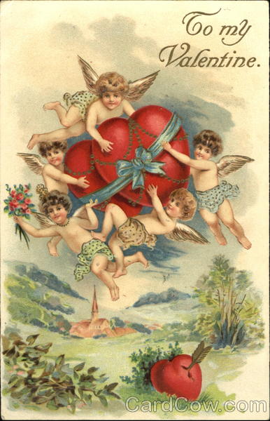 Cupids Carrying Hearts