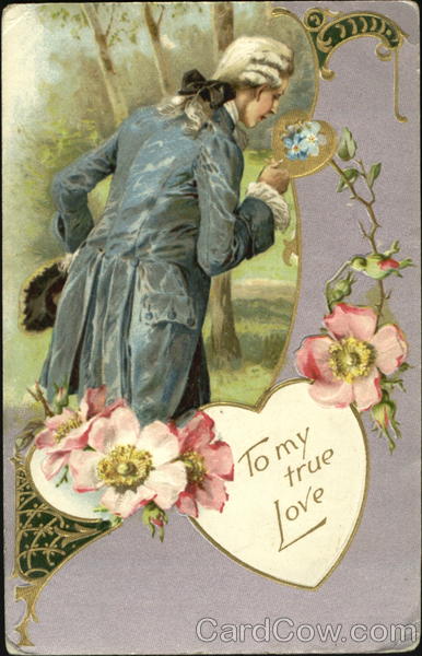 Gentleman in Forest with Flowers and Bird Men